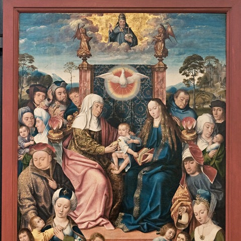 Der Annenaltar aus der 1803 säkularisierten Dominikanerkirche in Frankfurt befindet sich heute im Historischen Museum.