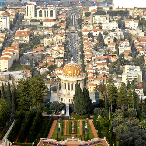 Der Schrein des Bab in Haifa ist eine Pilgerstätte der Bahá‘í und gehört zum Weltkulturerbe der Unesco.