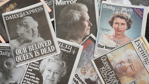 Britische Zeitungen zum Tod von Queen Elizabeth II. 