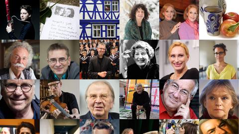 Collage von Doppelkopf-Gästen