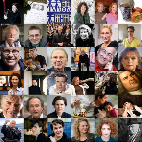 Collage von Doppelkopf-Gästen