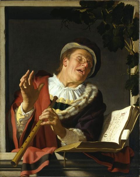 Gerard van Honthorst, Singender Zinkspieler, 1623