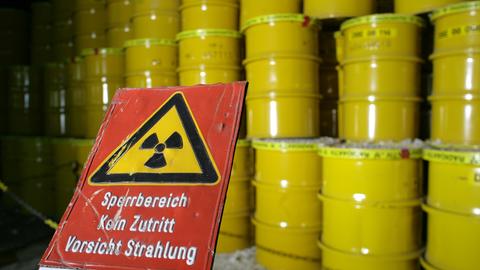 Fässer mit Atommüll im Endlager Morsleben