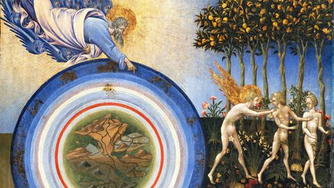 Giovanni di Paolo: Erschaffung der Welt und Vertreibung aus dem Paradies, 1445