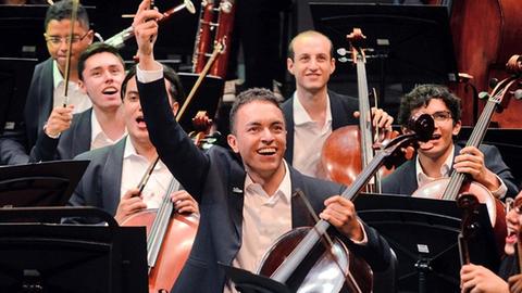 Junge Musiker der Filarmónica Joven de Colombia