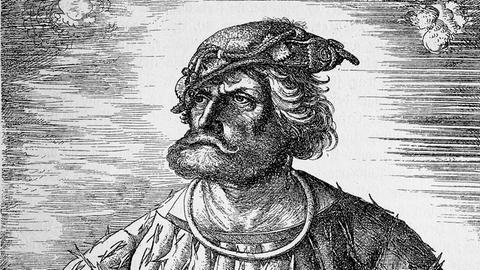 Florian Geyer von Giebelstadt übernahm im Bauernkrieg 1525 die Führung des Schwarzen Haufens.