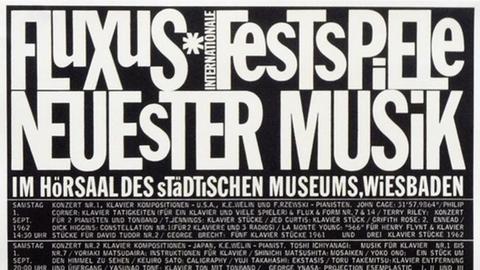 Plakat zum ersten Fluxus-Festival 1962