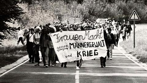 Demonstration in den 1980er Jahren