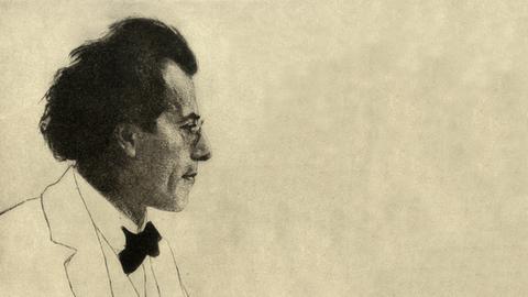 Gustav Mahler, Radierung von Emil Orlik, 1902