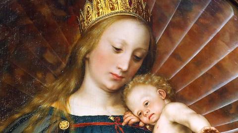 Ausschnitt / Hans Holbein: Madonna des Buegremeisters Jacob Meyer zum Hasen, 1525