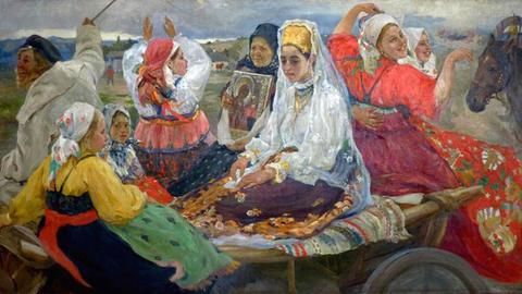 "Hochzeitsreise", Gemälde von I. M. Kramskij