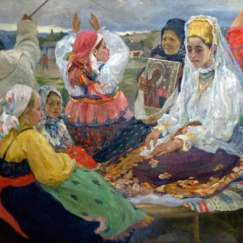 "Hochzeitsreise", Gemälde von I. M. Kramskij