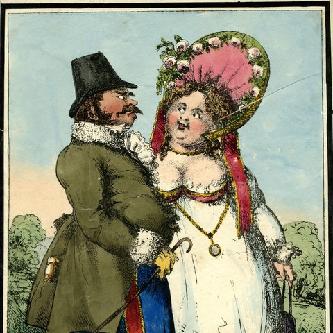 Karikatur auf den Prinzen von Hessen-Homburg und Prinzessin Elisabeth, 1818