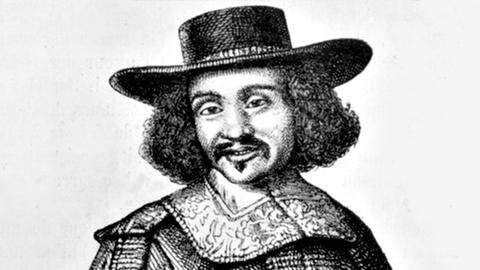 Molière persönlich in der Rolle des "Arnolphe", Zeichnung von Eustache Lorsay