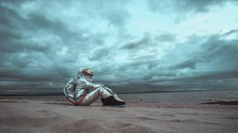 einsamer Astronaut