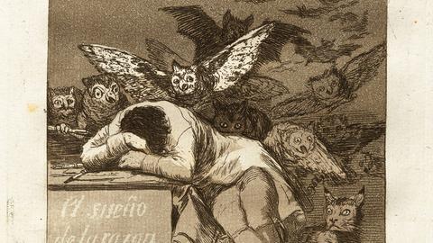 Francisco de Goya, El sueno de la razon produce monstruos (The Sleep of Reason Produces Monsters), 1799