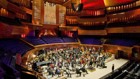 Blick ins Auditorium von Radio France