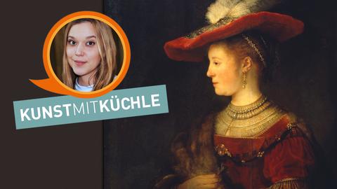 Rembrandt van Rijn: Saskia im Profil in reichem Kostüm (1633-1642)