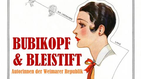 Plakat Grammophonlesung "Bubikopf und Bleistift"