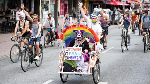 CSD-Fahrraddemo in Hamburg