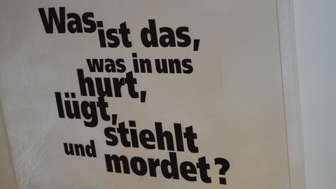 Schrift an Wand