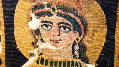 Koptisches Textilportrait der Ariadne aus dem 5. Jahrhundert, Louvre
