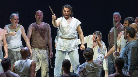 Ernani gespielt von Saimir Pirgu während der Fotoprobe von "Ernani" im Rahmen der Bregenzer Festspiele im Bregenzer Festspielhaus