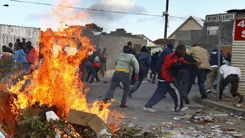 Straßenschlacht in Kapstadt