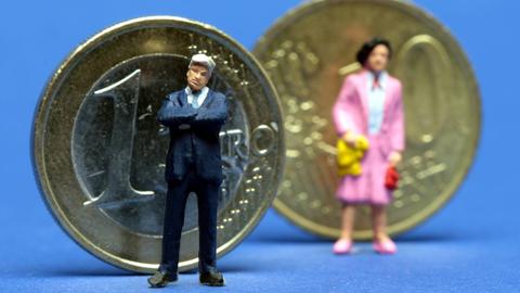 Symbolbild für die ungleiche Bezahlung von Mann und Frau
