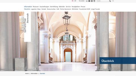 Screenshot der Startseite