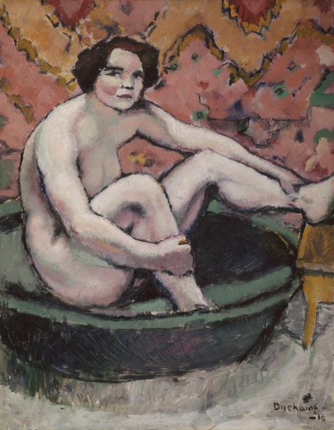 Marcel Duchamp, Femme nue assise dans un tub (Akt, in einer Badewanne sitzend), 1910