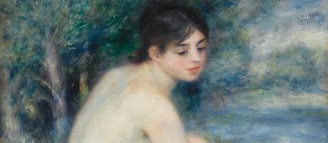 Pierre-Auguste Renoir (1841–1919): Weiblicher Akt in einer Landschaft (1883)